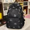 Schoolbag new Korean version ins bear printed schoolbag female high-value junior and high school students multi-compartment college style backpack