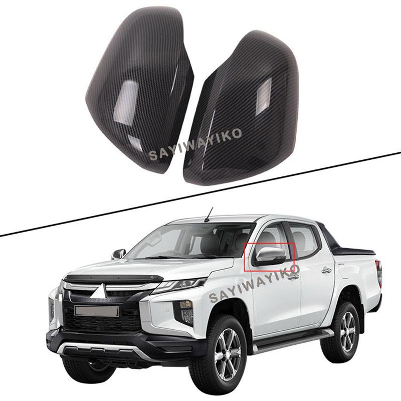 ABS Black Mirror Cover For   Mitsubishi L200 Triton Mirror Black Cover Car Accessories Car Styling