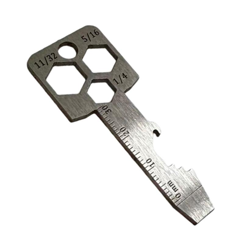 

Компактный коррозионностойкий инструмент сочетает в себе гаечный ключ, открывалку для бутылок и точную измерительную линейку с маркировкой для ежедневного использования. 1