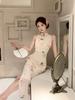 New Chinese-style Imperial Sister Improved Cheongsam Women's Summer New Sexy Pure Desire Printing Split-ended Hip-wrapped Neck Dress