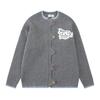 American Retro Cartoon Lamb Knit Cardigan Teens Loose Fit Long Sleeve Sweater Jacket