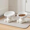 Stainless Steel Elevated Cat Bowl Non-slip Raised Pet Bowl Durable Pet Feeding Bowl  Cats Dogs