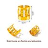 50PCS Gold & Silver Dreadlock Hair Extension Rings Set - Hollow Hair Accessories