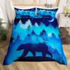 Deep Ocean Duvet CoverSeawater Bright Moon At Sea Starry Night Sky Galaxy Summer Hawaiian Holiday Comforter CoverBedding Set