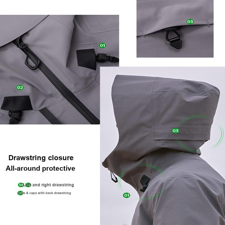 Anta Training Series Solid Color Letter Print Pattern Zipper Hooded Jacket Men Jacket Gray 952247612-3