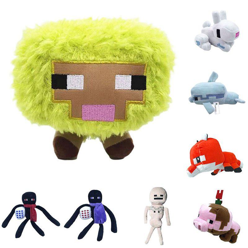Plush Minecraft Toys Creeper Enderman Pig Bear Stuffed Pixel Doll Zombie Aries