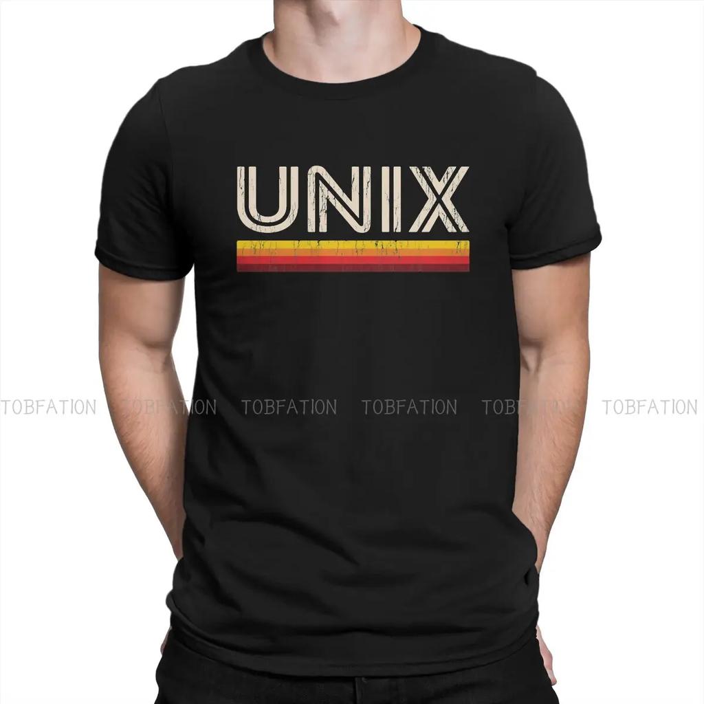 Linux Operating System Tux Penguin Pure Cotton TShirt UNIX Retro Elegant T Shirt Leisure Men Clothes New Design Trendy