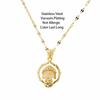 New Chinese Wind Lucky Maitreya Buddha Pendant Women Necklaces Cute Stainless Steel Female Clavicle Chain Girl's Neck Jewelry