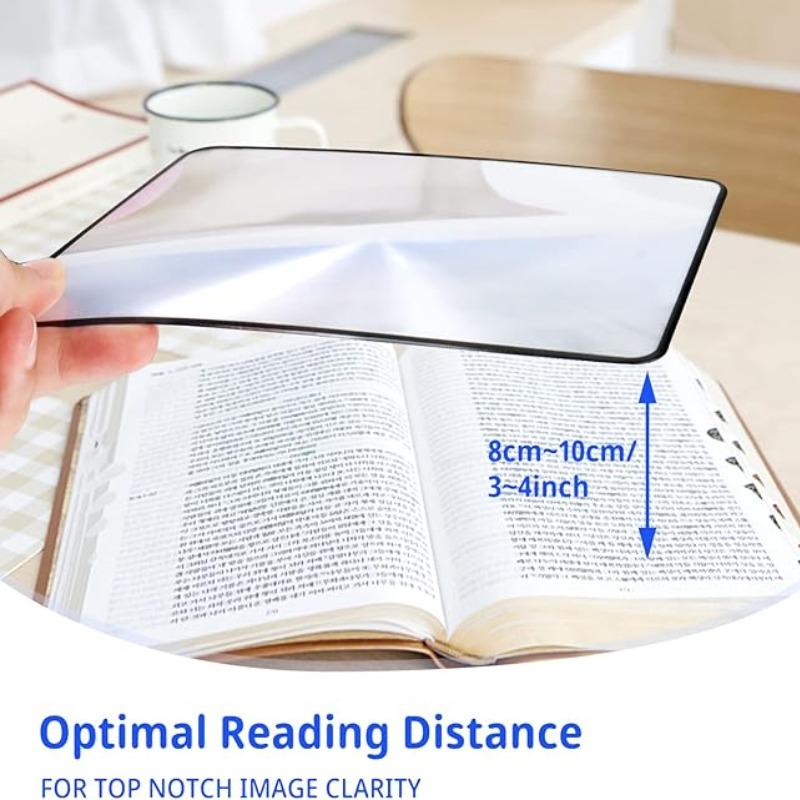 1/3Pcs A5 Full Page Magnifier 3X Optical Plastic Fresnel Lens Bookmark Flat Magnifying Sheet for Elderly Reading Maps Books
