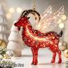 Ornament Agățat Capră Strălucitoare Model Plat Acrilic 2D Pandantiv Animal Farmec Oglindă Retrovizoare Mașină Ornament Brad de Crăciun