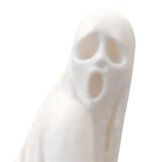 Halloween Ghost Figurine, Funny 3D Printed Scream Ghost Statue for Desk, Tabletop, Mantel, Shelf, Spooky Home Decor