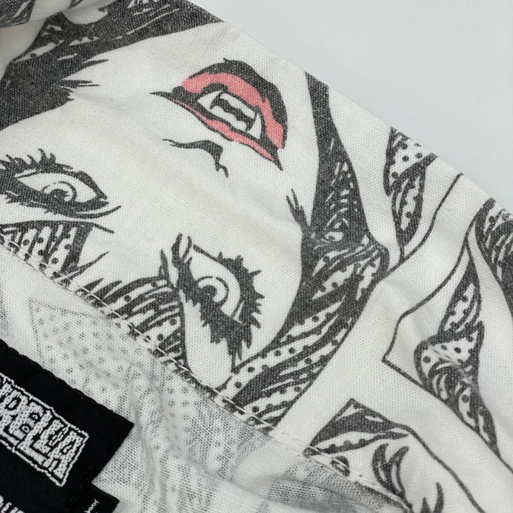 HYSTERIC GLAMOUR ×VAMPIRELLA CAUGHT DEMON pattern 02232AH01 shirt tops L whiteUsed