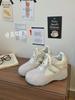 8Cm inner height increase thick-soled casual small Forrest Gump shoes women's 2025 new white German training shoes leather sports shoes