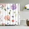 Colorful Trees Flower Palm Sunflower Bathroom Curtain Waterproof Polyester Shower Curtain Bath Curtain For Bathroom With Hooks