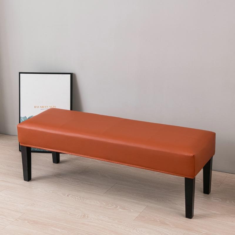 

Stretch Jacquard Dining Bench Covers Waterproof Jacquard Piano Chair Cover Rectangular Solid Color Stool Seat Cover