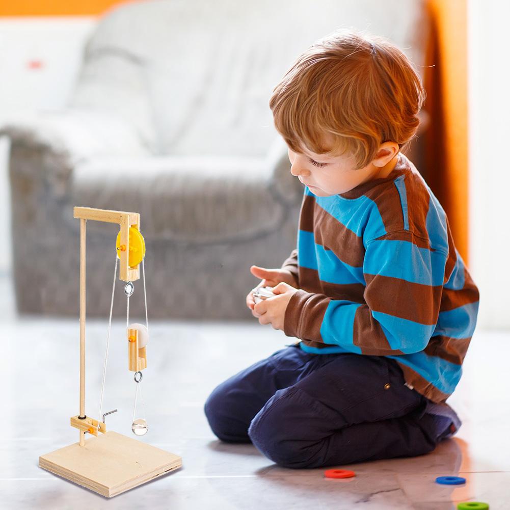 Kids Toy Model Building Kits DIY Puzzles Scientific Experiment Educational Toy Crane Creative Toy Gifts for Boys and Girls
