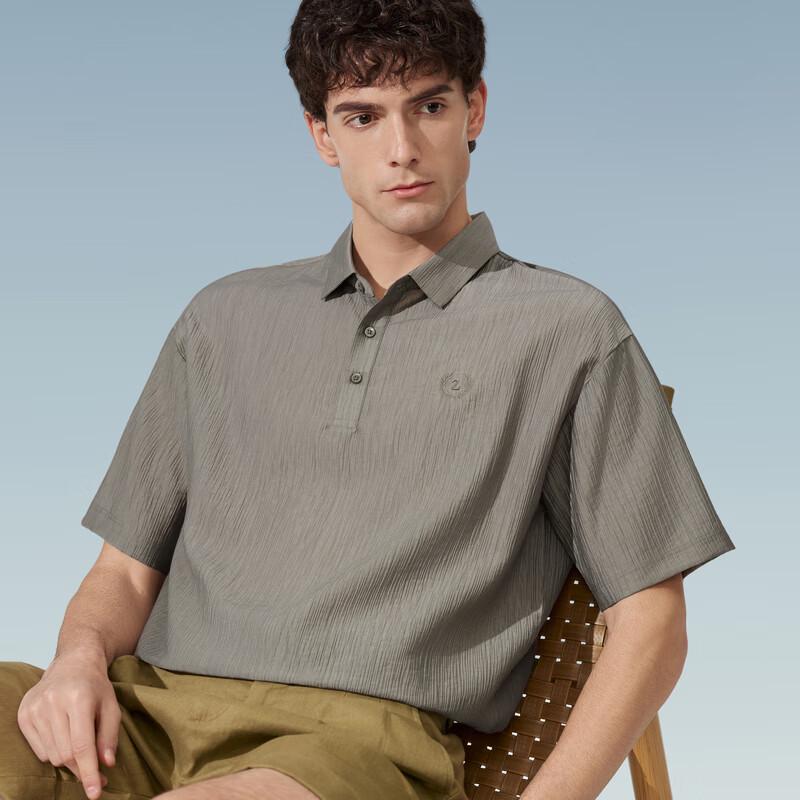 Judger Men s Light Luxury Lyocell Tencel Summer Polo T-Shirt 2XL