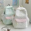 Student Schoolbag Large Capacity Multi-Function Backpack Dot Bow Print Women's Lightweight Backpack