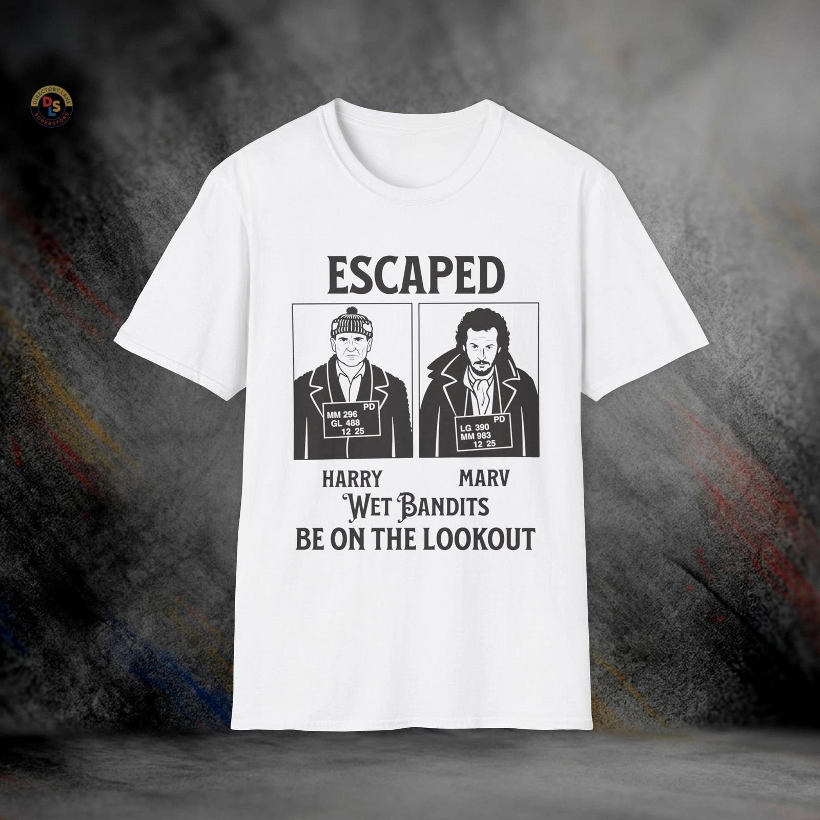 Wet Bandits Escaped Home Alone T-Shirt | Softstyle Tee XXXXL