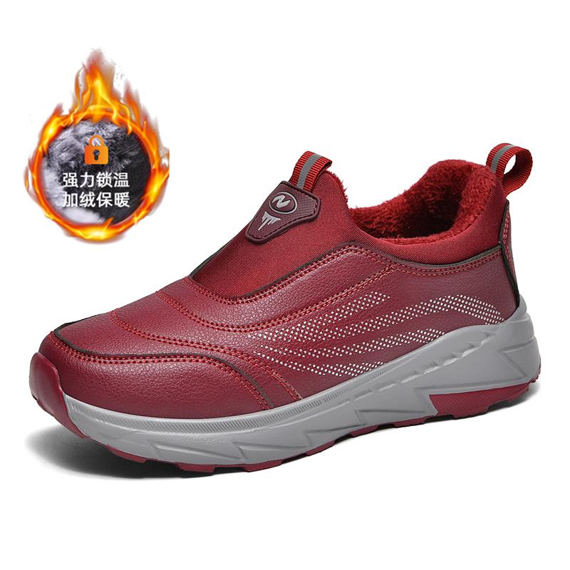 Winter Warm Leather Sneakers Men Casual Walking Shoes Sports Thick Soles Autumn Winter Zapatillas Deportivas Hombre