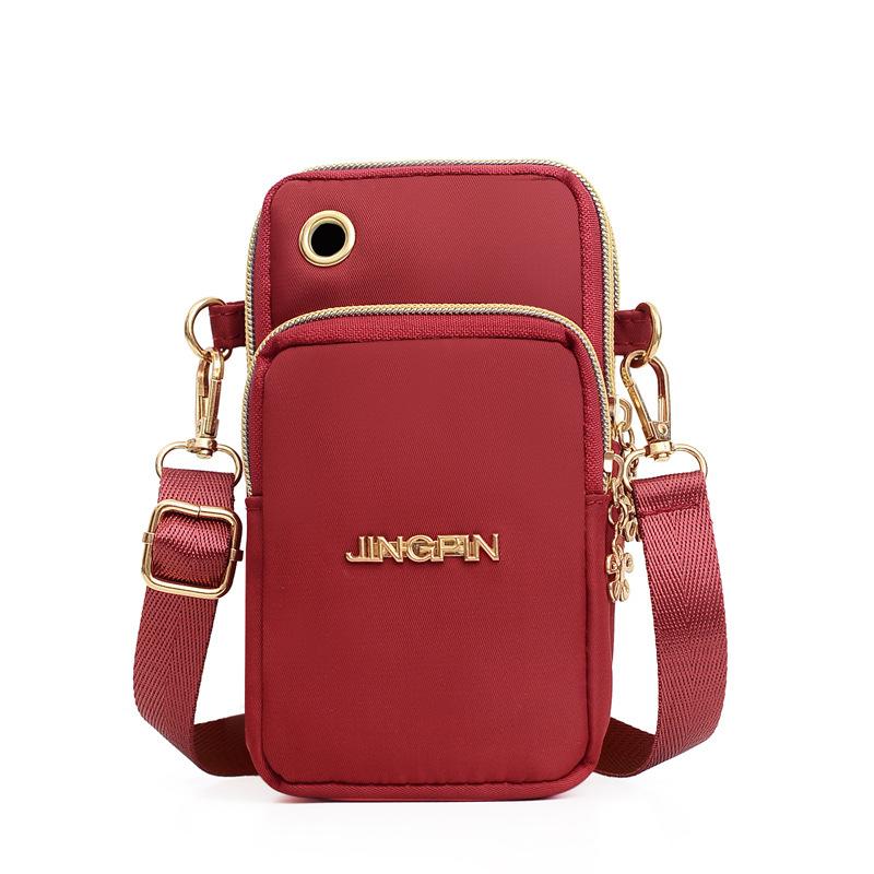 Nye avslappede vanntette crossbody-vesker i nylon for kvinner, messenger-skulderveske, liten damehåndveske til mobiltelefon, lommebøker, sportsveske