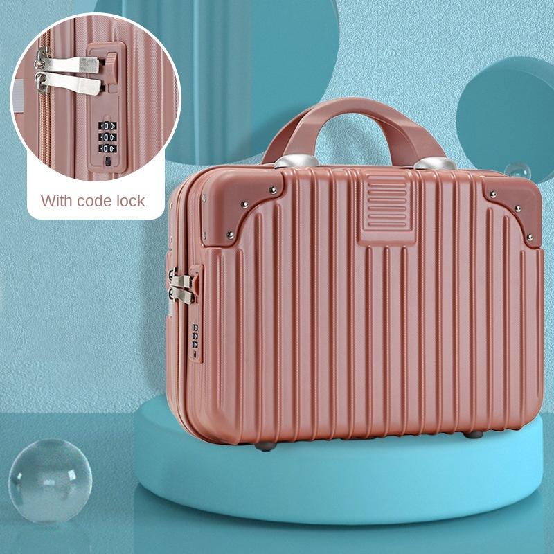 New Minimalist Style Portable Suitcase 14 Inch 16 Inch Makeup Box with Small Mini Travel Password Box Storage Bag As A Souvenir