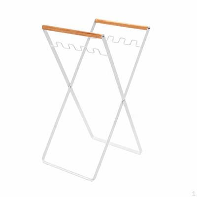 Sturdy Duty Metal Folding Trash Bag Holder with Handle, Portable Stand for 3045 Gallon Bags, Outdoor