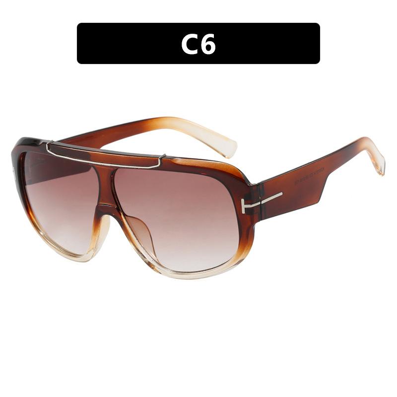 Large Frame Personalized One-Piece Sunglasses Outdoor Windproof Sunglasses Trendy Sunglasses Women