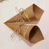 50Pcs/lot Kraft Paper Bouquet Wrapping Paper Flower Tube Creative Card Black Primary Color Greeting Card Diy Retro Dried Flower