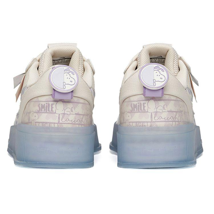 Anta Snoopy X  Jelly Sole Non-Slip Wear-Resistant Low-Top Skate Shoes Women Skate Shoes Off-White 922148030-2