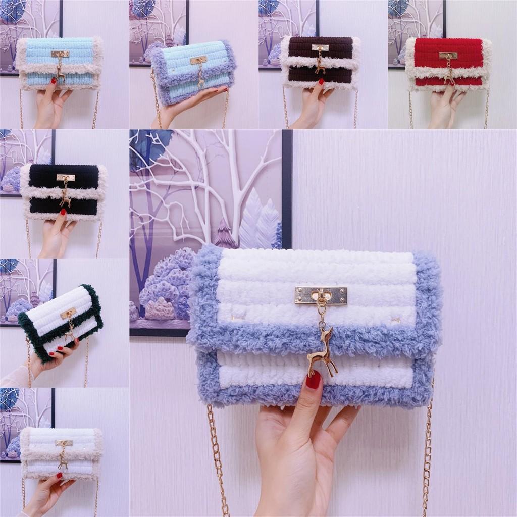Handwoven Bag Diy Ice Grid Mesh Yarn Material Kit For Women Style