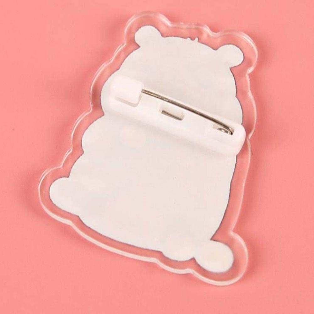 Cute Acrylic Capybara Pin Kapibara Kapibara Badge Exquisite Capybara Brooch Girl