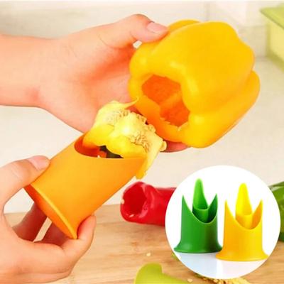 Fatiador Cortador de Legumes Aleatório Pimenta Fruta Ferramentas Dispositivo de Cozinha 2 peças Cozinha Removedor de Sementes Criativo Descaroçador Limpeza Descaroçador Gadget