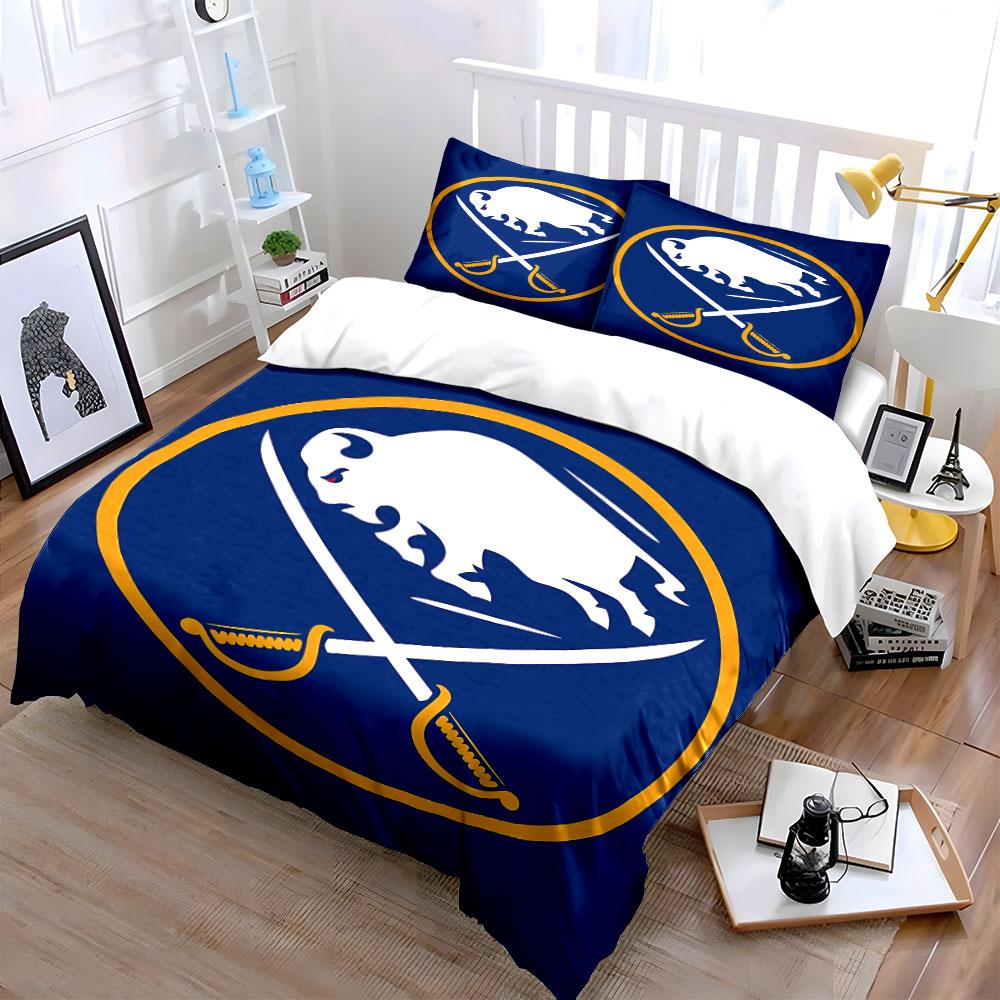 Buffalo Logo Blue Bedding Set Bedding Duvet Cover Set Duvet Cover Pillowcases (1 * Duvet Cover 2 * Pillowcases, without duvet insert)