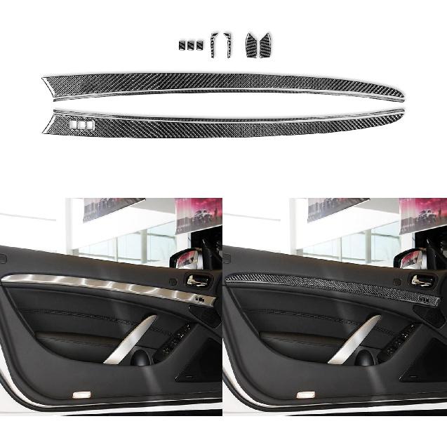 NVCNX Real Carbon Fiber Compatible with Infiniti G35 G37 X S 2007 2008 2009 2010 Sedan Coupe Convertible Car Accessories Interior Trim Dash CD AC