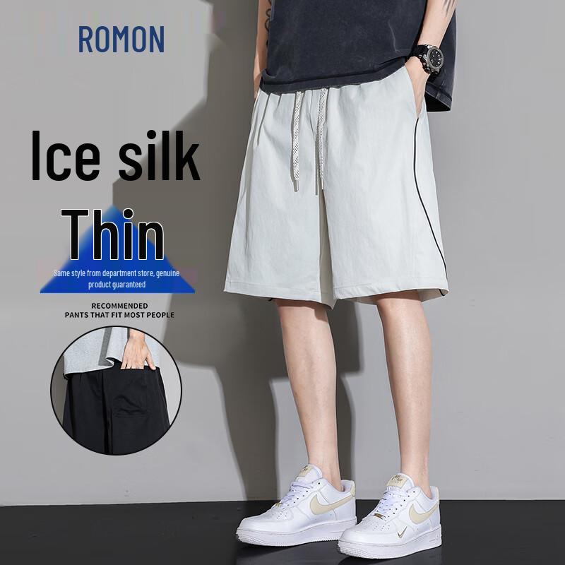 Men s Ice Silk Stretch Casual Shorts 3XL