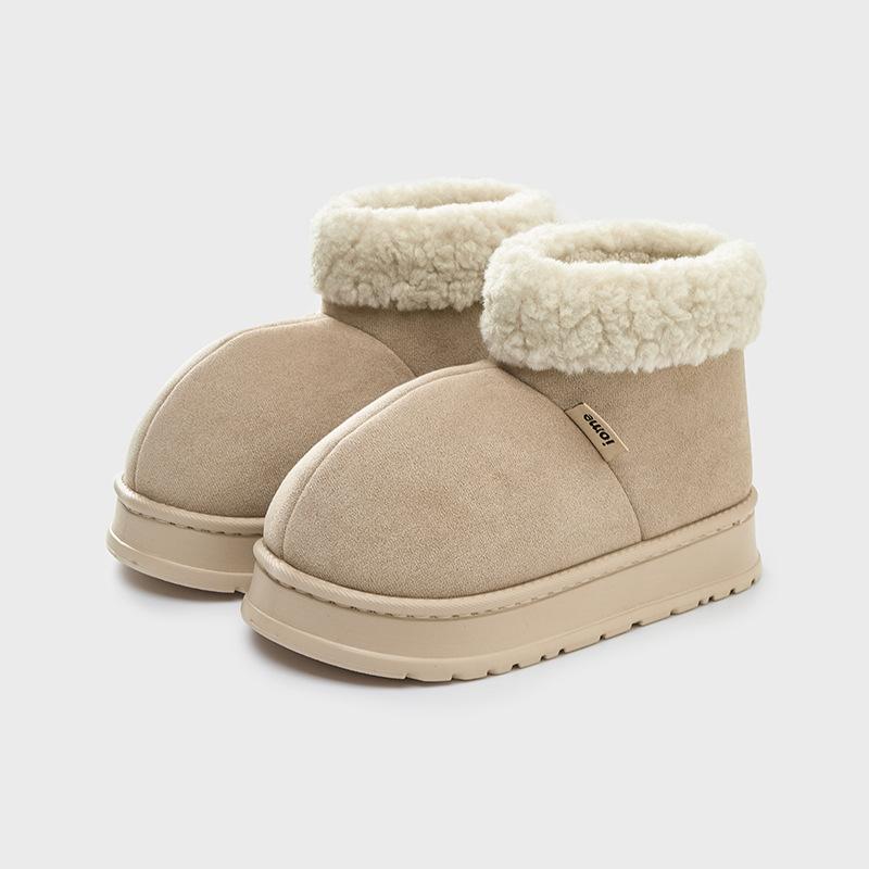 Cotton shoes women's autumn and winter new indoor home anti-skid heightening warm piled thickened all-inclusive cotton slippers