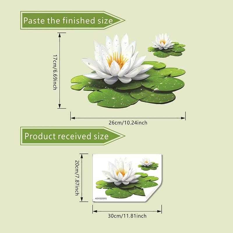 1PC Luminous Lotus Toilet Sticker, Creative Self-adhesive Wall Decal For Bathroom, Waterproof Luminous Decoration