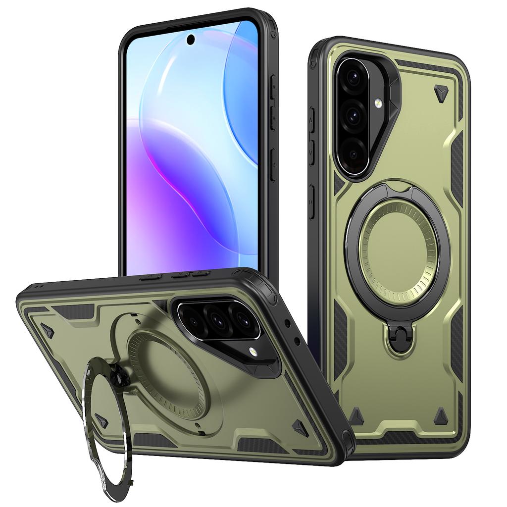 Dual Layer Shockproof Hard Cover For Samsung Galaxy A56 A55 A35 A15 A17 A14 A26 A36 A16 5G Ring Magnetic Fold Bracket Phone Case