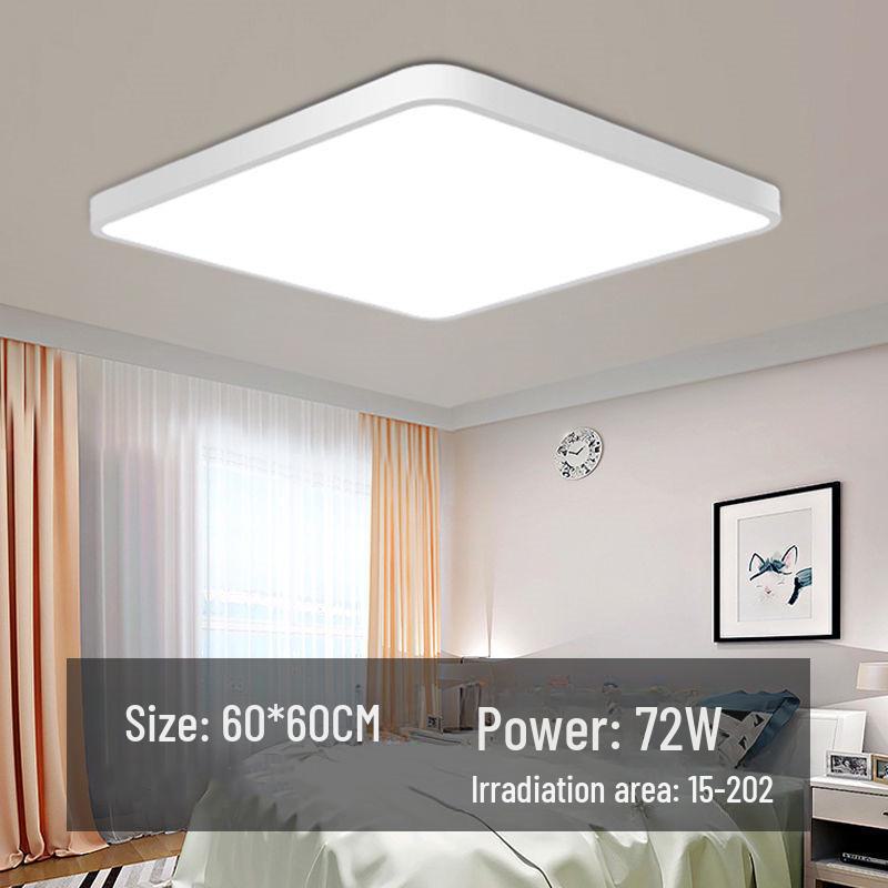 

Скандинавская современная ультратонкая светодиодная прямоугольная потолочная лампа для гостиной и спальни White Light