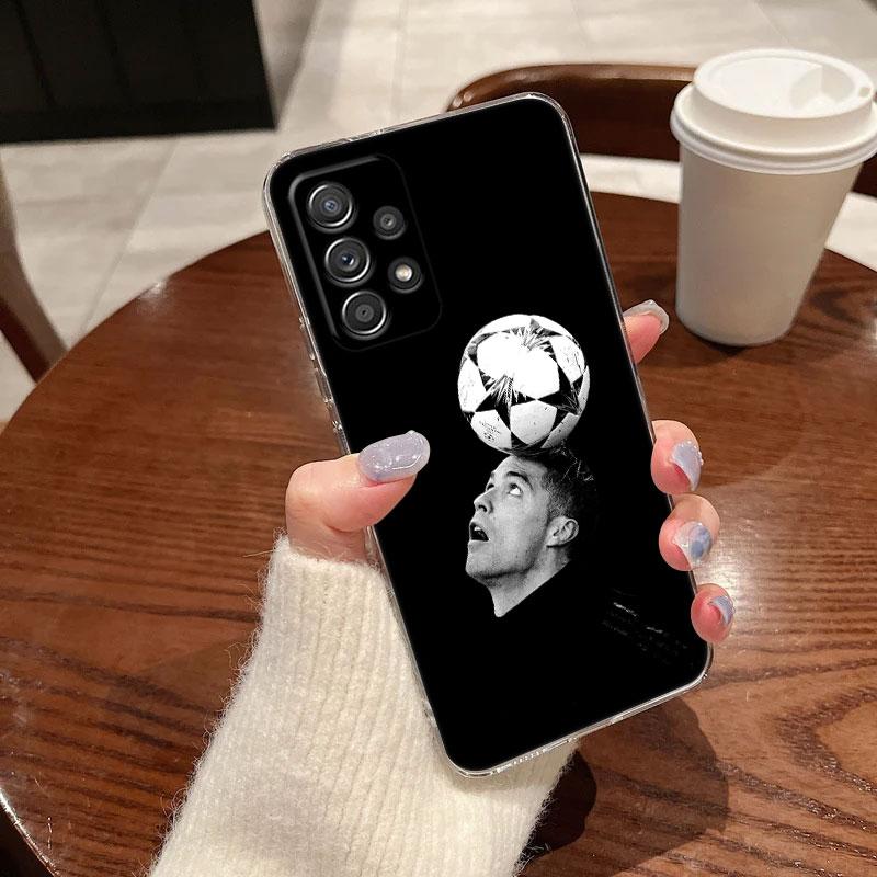 C-R-7-Dark Football Clear Soft Phone Case For Samsung Galaxy A56 A57 A37 A55 A54 A36 A35 A26 A25 A16 A17 A07 A52 A34 A21s Cover