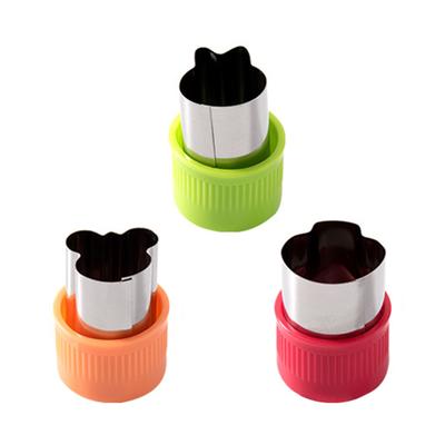 3Pcs Cookie Stamp Simple Operation Bakeware Smooth Edge Useful Mini Heart Shape Vegetable Cutter Pastry Kitchen Gadget
