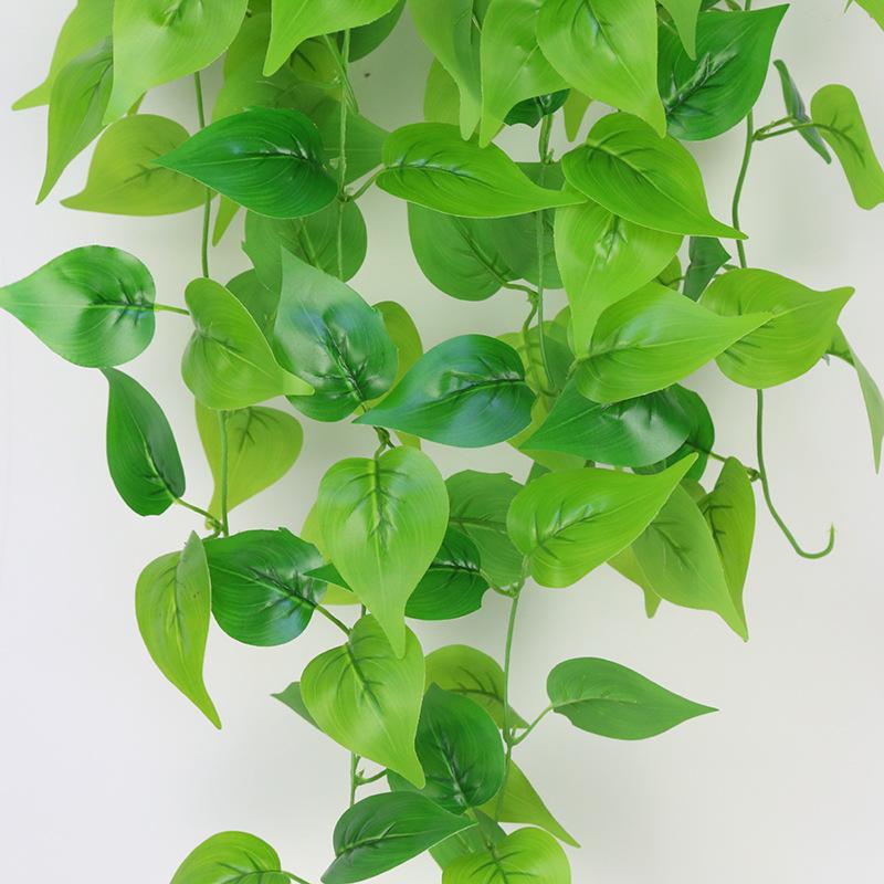 9 Forks  Artificial Vines Plants Plastic Leaf Outdoor Creeper Green Ivy Wall Hanging for Home Garden Wedding Decor New YearDecor