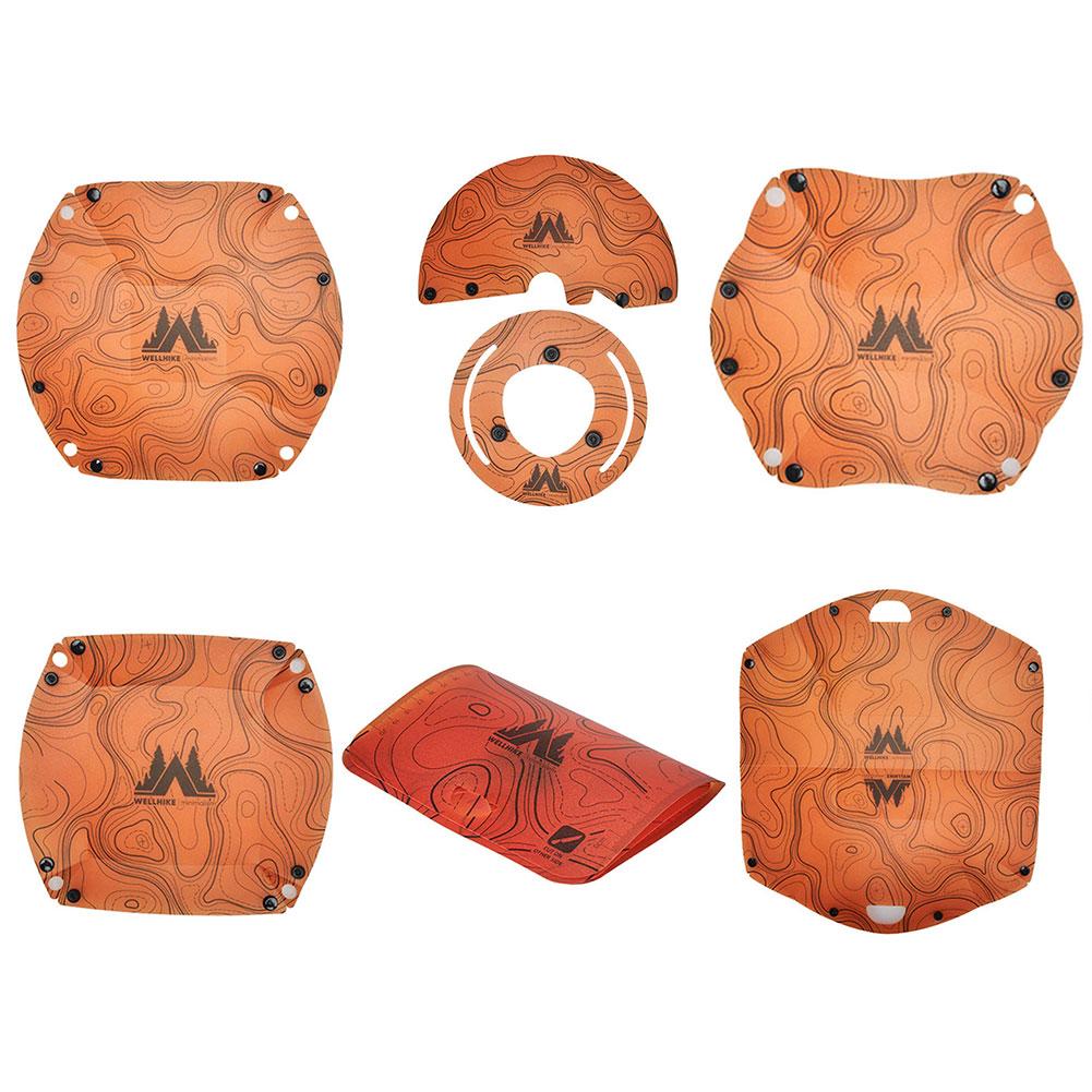Outdoor Portable Tableware Space Saving Ultra Light Tableware Set Foldable Dinnerware Set for Camping Hiking