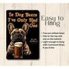 Funny Beer Drinking French Bulldog Metal Tin Sign Vintage Man Cave Garage Decor