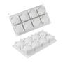 Silicone Cake Mold 8 Cavities Mousse Baking Mold Heart Shape Diamond Fruit Design Flexible Non-Stick Kitchen Tool for Dessert Making