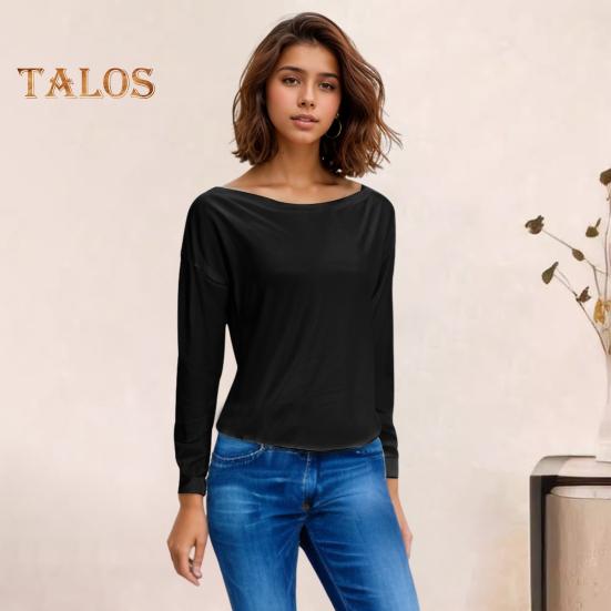 

Женские пуловеры с наклонным воротником, пуловеры с длинными рукавами, топы с v-образным вырезом на спине, однотонная футболка с застежкой на пуговицы S белый