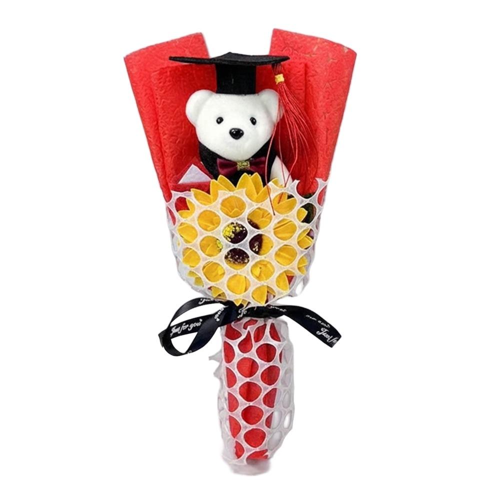 Dekoration Sonnenblumen Bär Strauß Plüsch Süßer Bär Strauß Neues Plüschtier Sträuße Abschlussgeschenk
