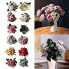 Artificial Roses Silk Flowers Artificial Wedding Bouquet Elegant Fake for Party Office Garden Engagement Decor