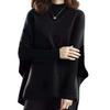 SARADEMUNT Knit Drop Loose Popular Korean Women's Vest, V-Neck, Shoulder, Layering, Fit, Style, Spring, Autumn, Winter, 221109T-a-black